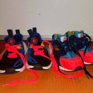 Two pairs of Nike Huarache boys shoes 3y